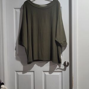 Elegant Olive Long Sleeve Women's Top